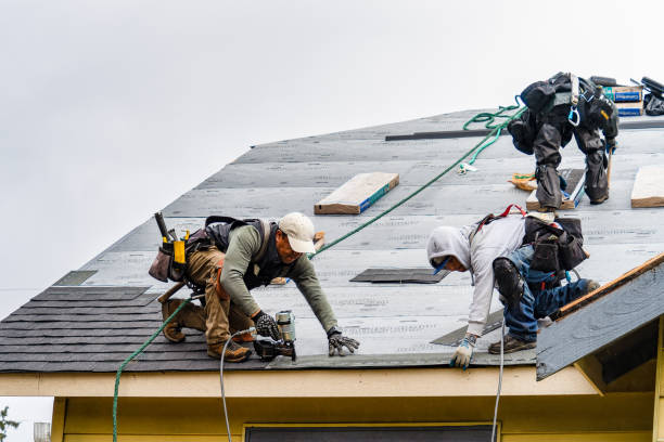 Professional Gutter Installation technician working in Mountain View, NC